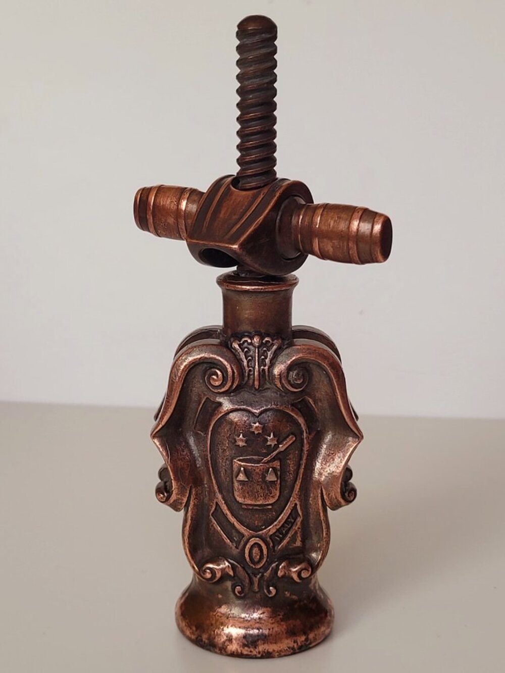 Vintage Fattoria Picedo Vini Pregiati Italian Wine Corkscrew Opener Bronze